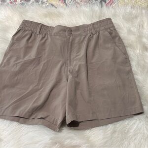 BURLEBO Taupe Elastic-Waist Shorts